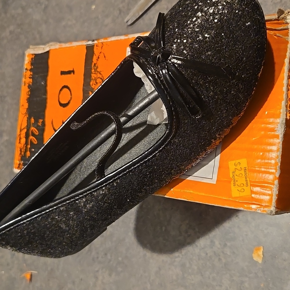 Black Sequin Loafers XL